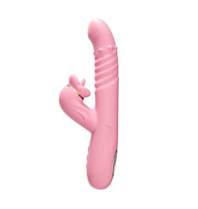 MizzZee - Oral Bliss Heating Licking Rotating Bead Vibrator (Chargeable - Pink)